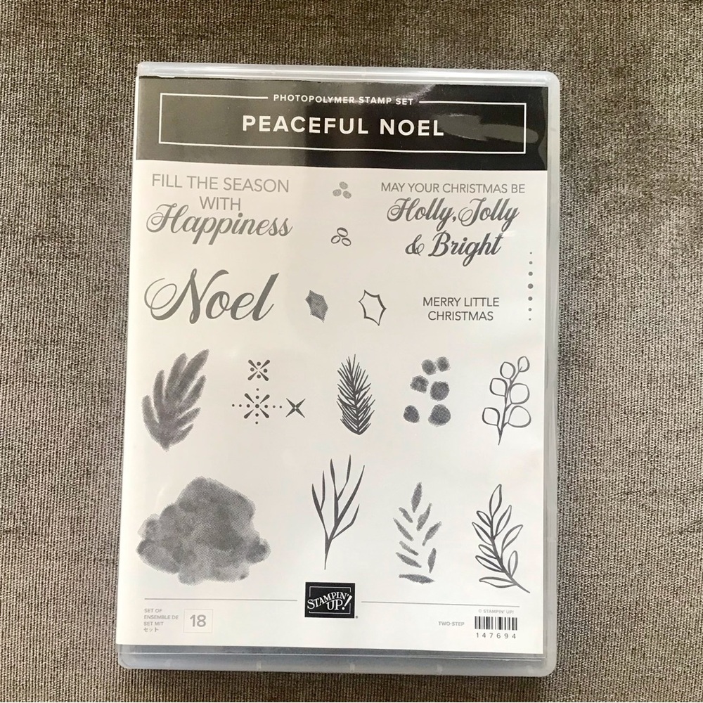 Stampin’ Up! Peaceful Noel Complete 18 piece Stamp Set.